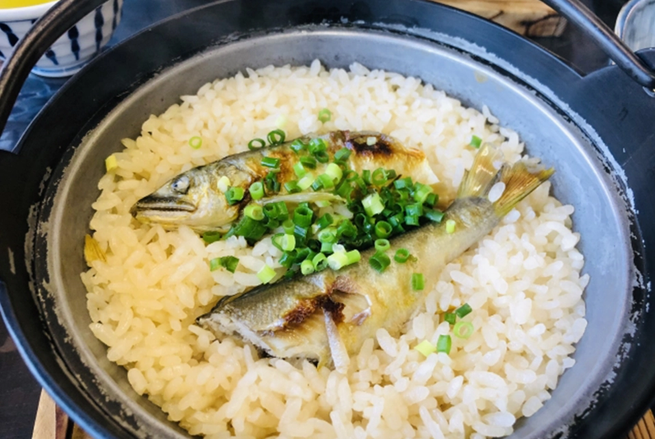 Ayu-meshi (Sweetfish rice)