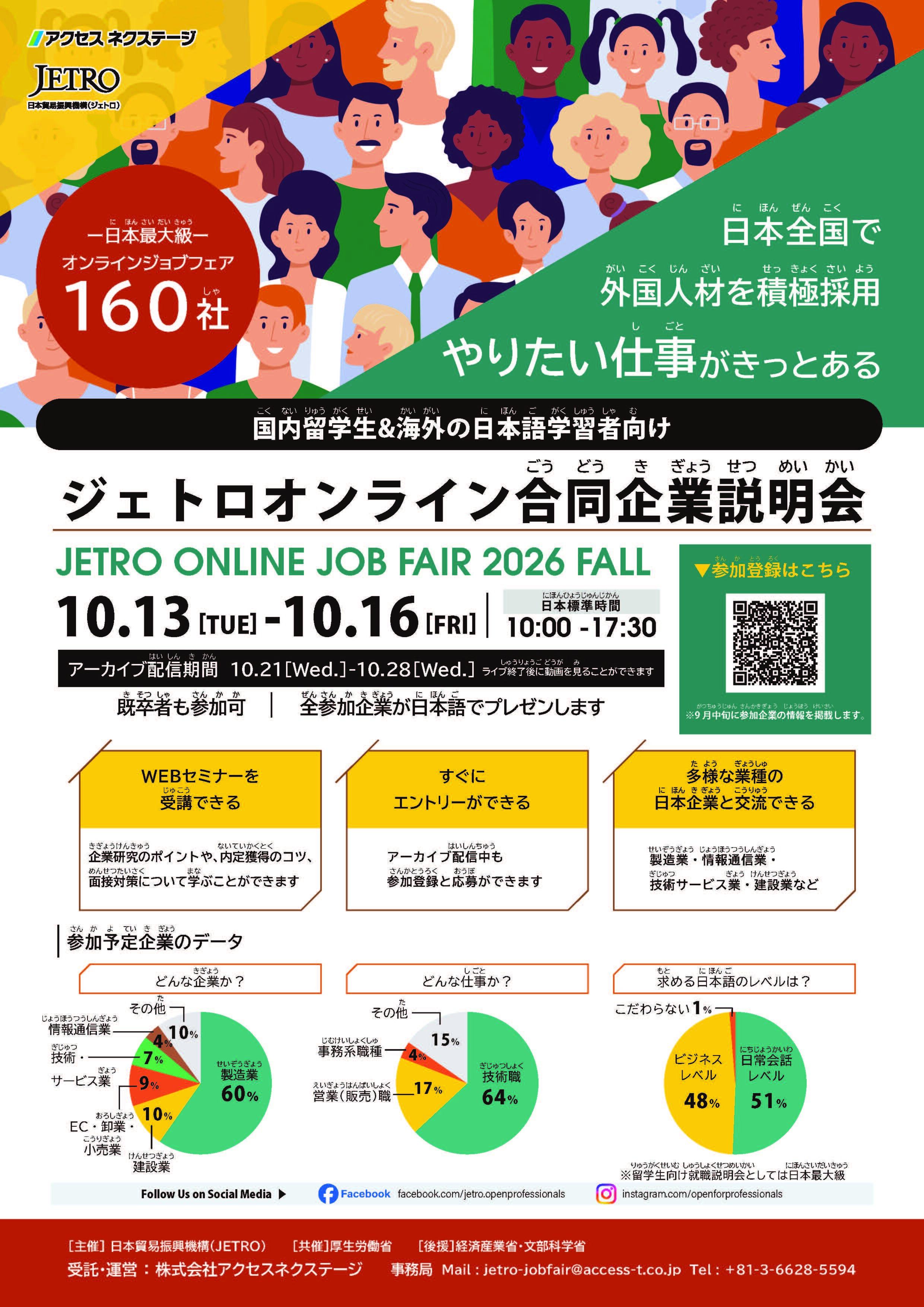 ジェトロオンライン合同企業説明会2026秋