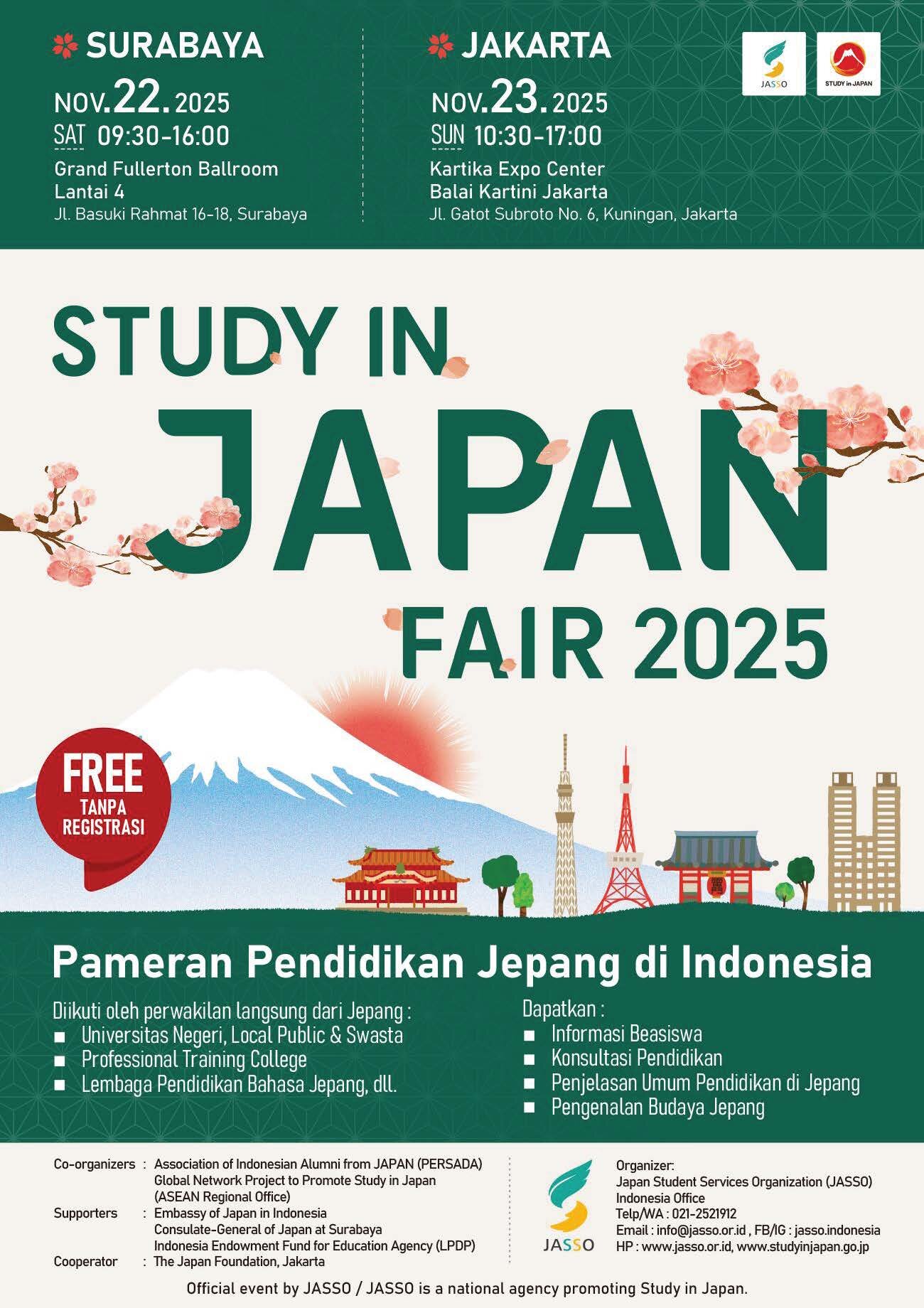 Study in Japan Fair 2025 (Indonesia) Flyer
