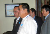 福田康夫前日本国首相、およびミャンマー日本友好協会会長ウ・キン・シュエ博士